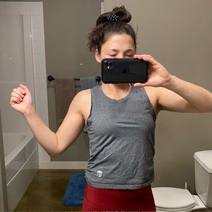 THE COMEBACK TANK (DARK HEATHER GREY)